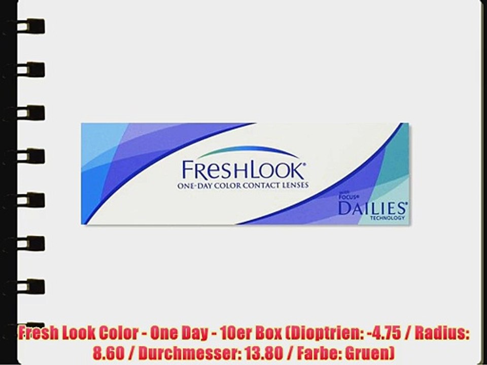 Fresh Look Color - One Day - 10er Box (Dioptrien: -4.75 / Radius: 8.60 / Durchmesser: 13.80