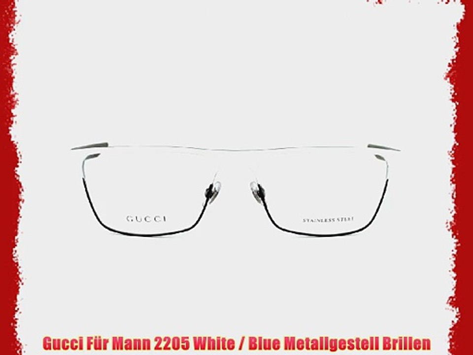 Gucci F?r Mann 2205 White / Blue Metallgestell Brillen