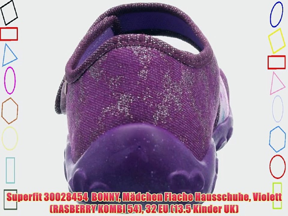 Superfit 30028454  BONNY M?dchen Flache Hausschuhe Violett (RASBERRY KOMBI 54) 32 EU (13.5