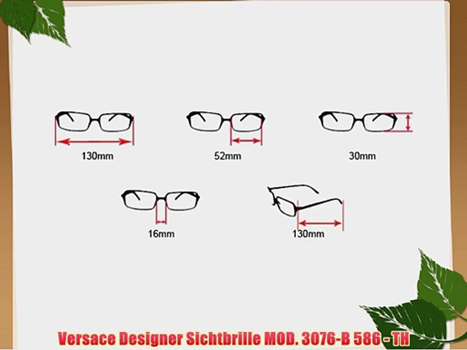 Versace Designer Sichtbrille MOD. 3076-B 586 - TH
