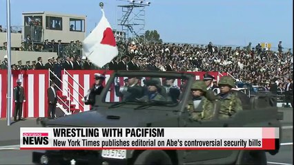 In editorial, New York Times criticizes Abe's push to change Constitution