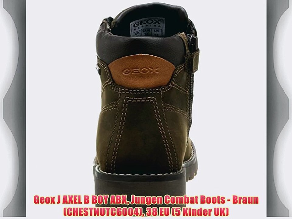 Geox J AXEL B BOY ABX Jungen Combat Boots - Braun (CHESTNUTC6004) 38 EU (5 Kinder UK)