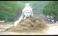 true news Statue of Lord Shiva in Rishikesh, Ganga River Heavy Flood in Uttarakhand