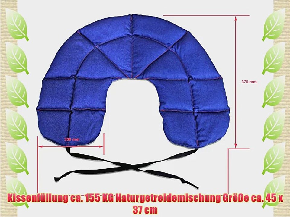 DONZO Nacken Weizenkissen 45x37 cm - gro?es W?rmekissen / K?hlkissen / Kompresse