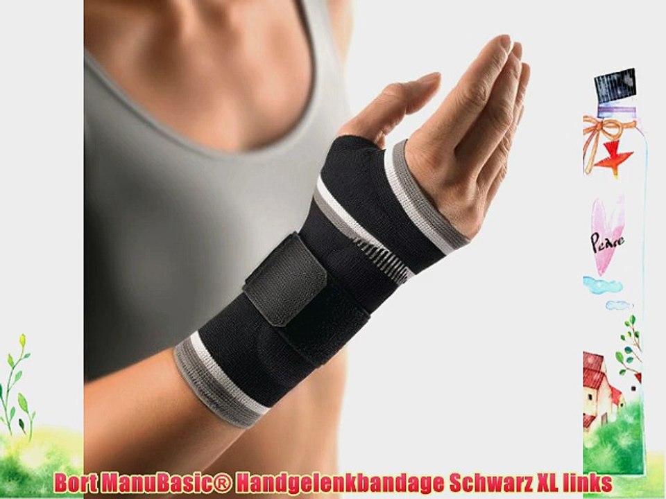 Bort ManuBasic? Handgelenkbandage Schwarz XL links