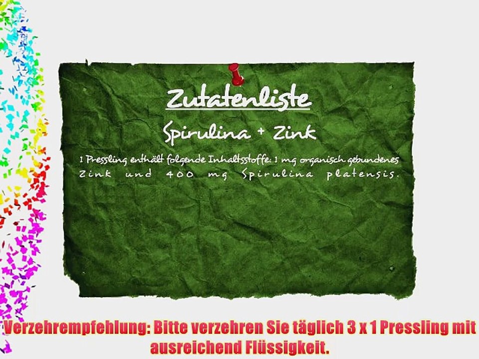 SPIRULINA   ZINK Tabl. 180 St?ck