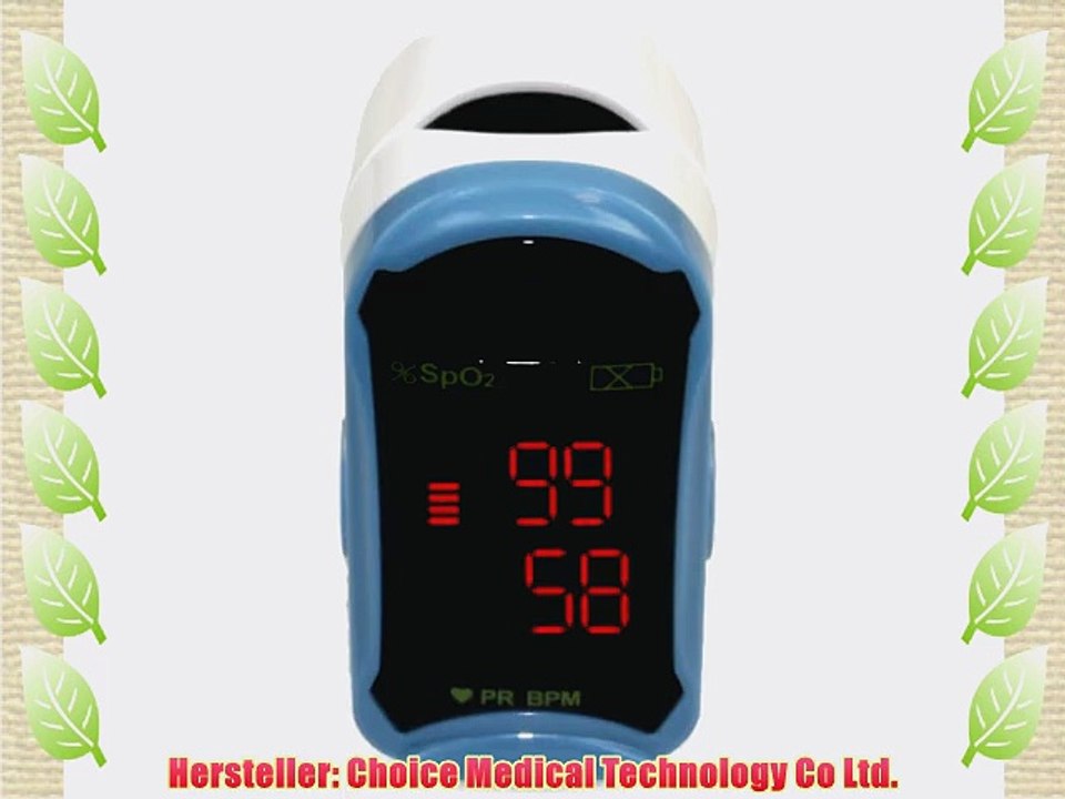 Fingerpulsoximeter MD300C19 mit LED-Anzeige *Farbe: blau/weiss