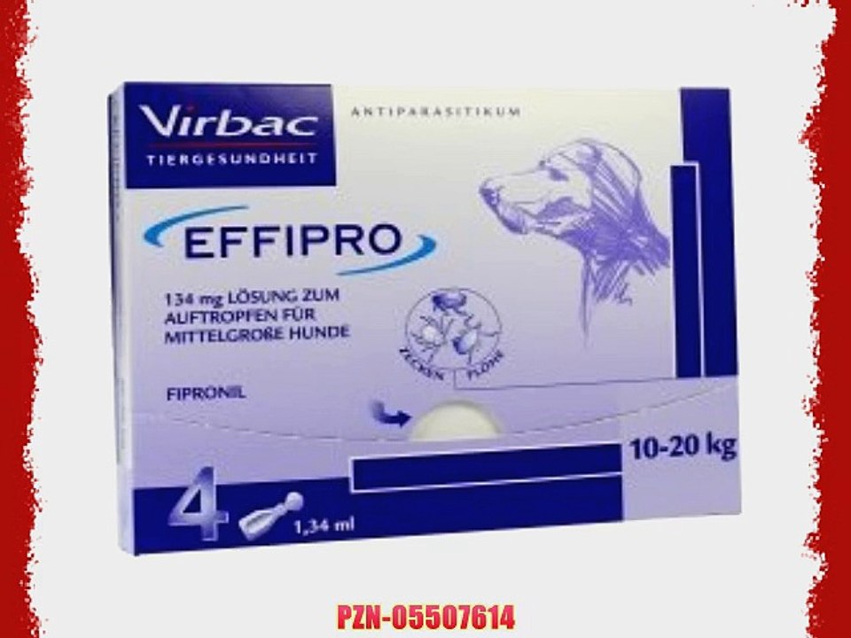 Effipro 134 mg pip.lsg.z.auftropf.f.mittelgr.hund 4 st l?sung