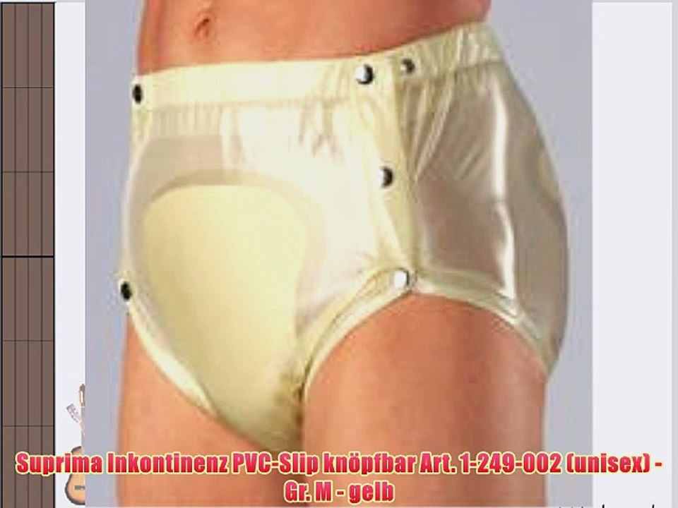 Suprima inkontinenz pvc-slip kn?pfbar art. 1-249-002 (unisex) - gr. m - gelb