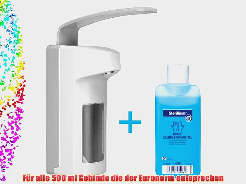 mediAID Wandspender Eurospender 500ml f?r alle Eurogebinde inkl. Sterillium Classic 500ml