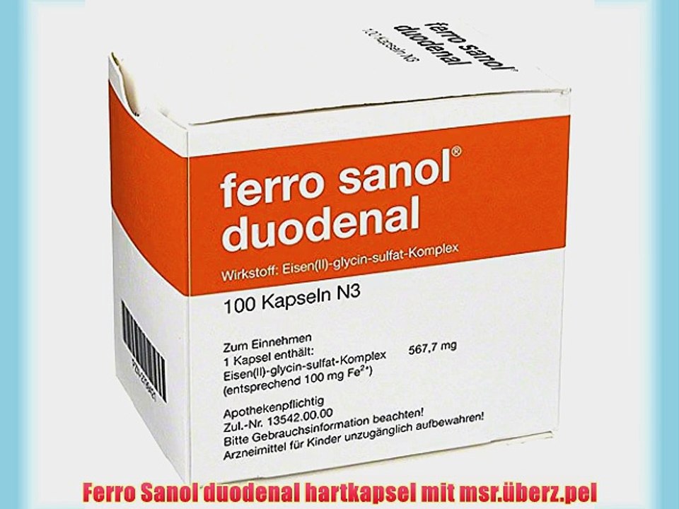 Ferro sanol duodenal hartkapsel mit msr.?berz.pel