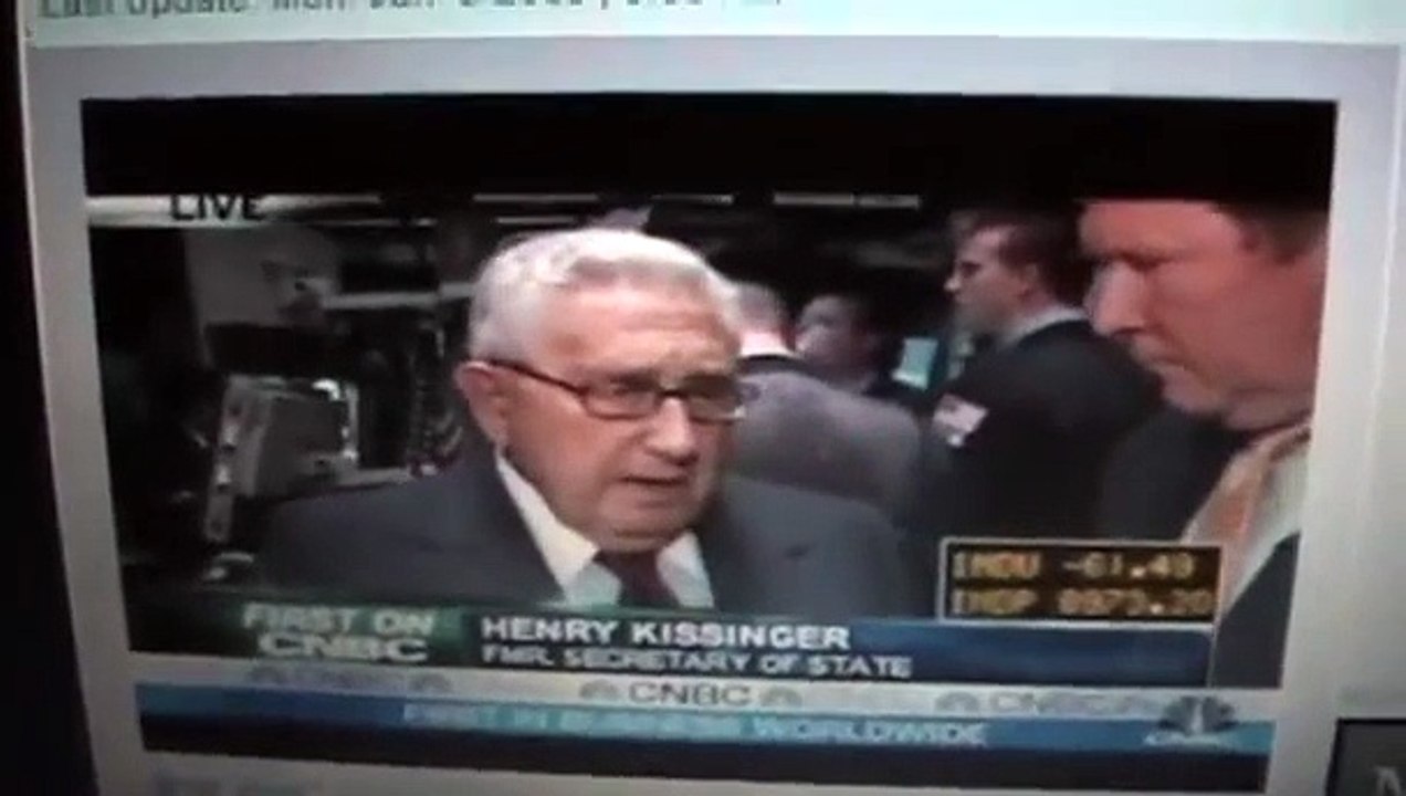 Kissinger Says Obama's Task Is To Create A "New World Order": 1/5/09