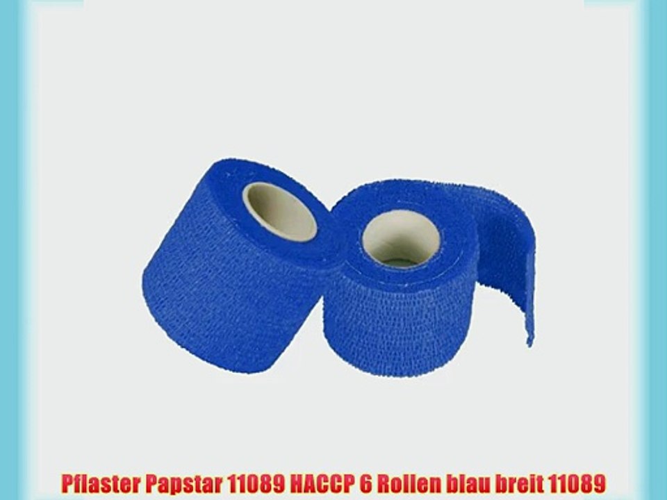 Pflaster Papstar 11089 HACCP 6 Rollen blau breit 11089