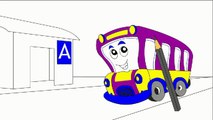 Coloring Books for Children  BUS Cartoons for Kids, Play Demo дети раскраски видео