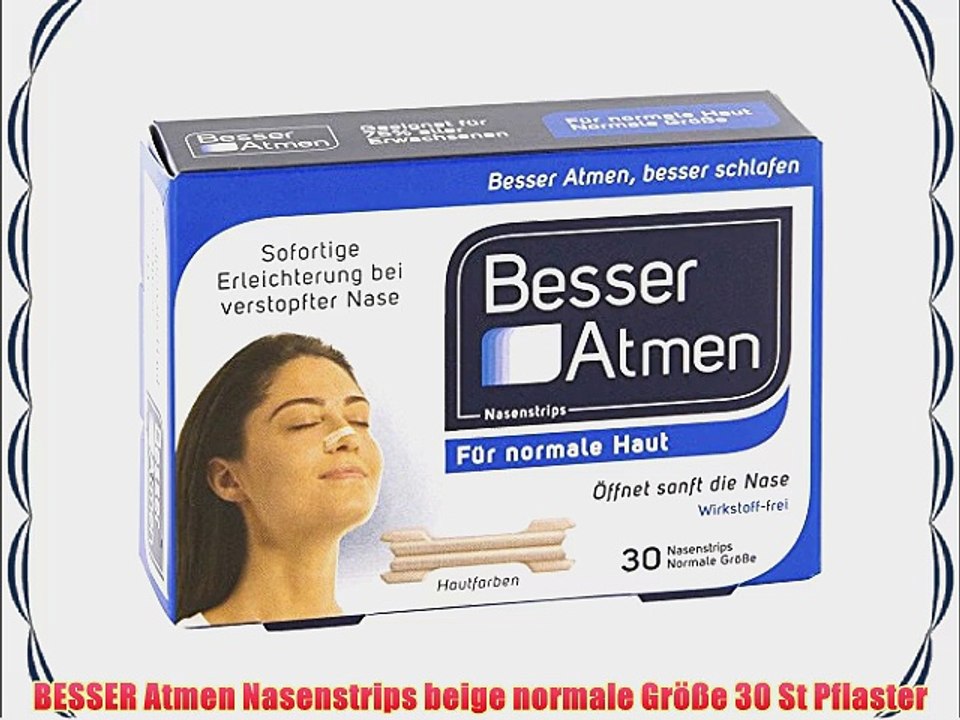 BESSER Atmen Nasenstrips beige normale Gr??e 30 St Pflaster