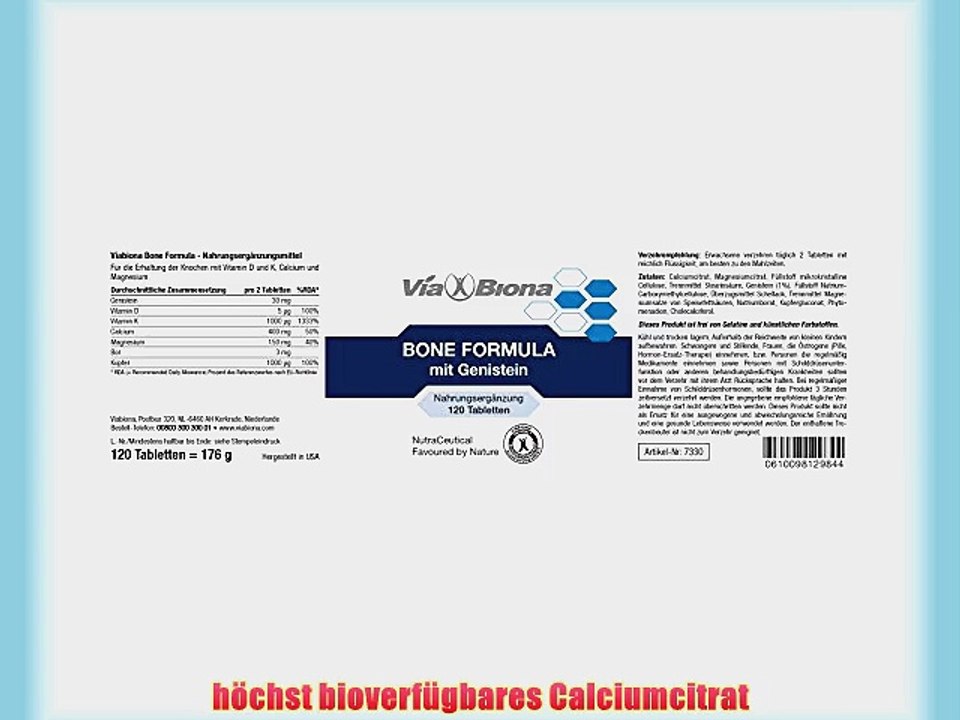 Viabiona - Bone Formula - 120 Tabletten