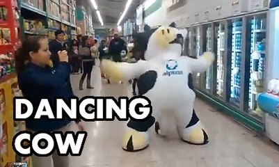 Dancing Cow In Supermarket