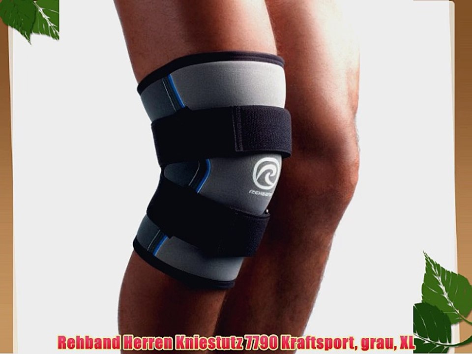 Rehband Herren Kniestutz 7790 Kraftsport grau XL