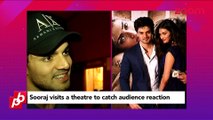 Sooraj Pancholi visits a theatre to catch audience reaction of Hero's trailer - EXCLUSIVE