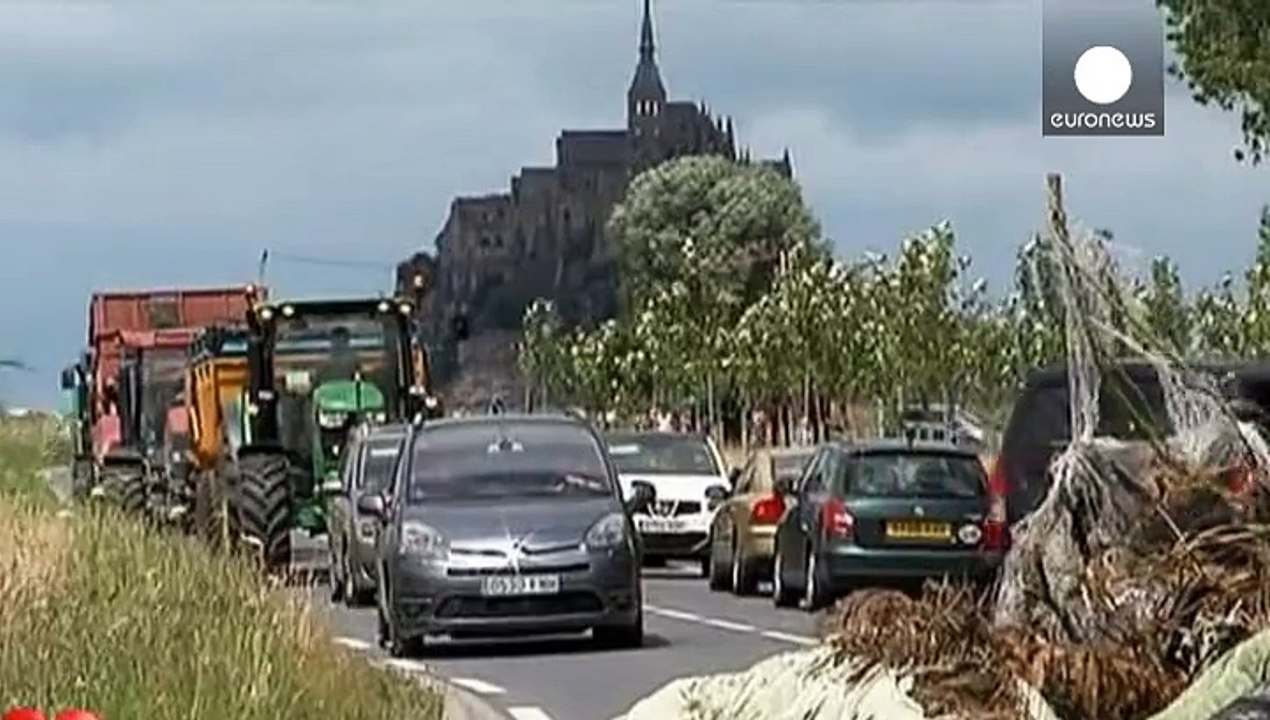 Blockade am mont saint-michel: bauern fordern höhere viehpreise