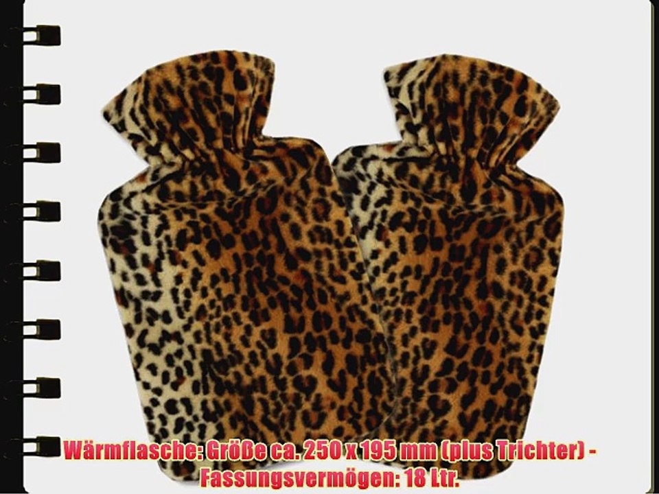 Hugo Frosch W?rmflaschen-Set Klassik 18 Ltr. mit Veloursbezug in Tierfelloptik Leopard