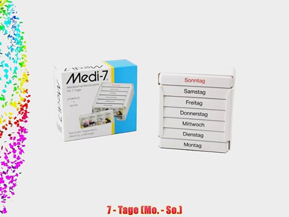 Medikamenten-Dosier-Box Medi 7 - Dispenser - wei? - 1 St?ck