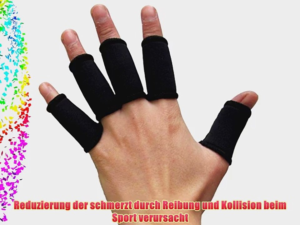 Tofern Basketball Finger ?rmel Unterst?tzung Besch?tzer Fingerling Fingerabdeckung Schutz (Packung