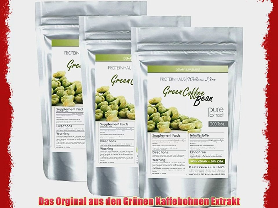 Proteinhaus Wellness Line - Green Coffe Bean Gr?ne Kaffebohnen Extrakt 400 Tabletten a 1000mg