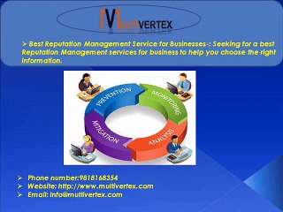 Welcome to Multivertex  Online Reputation Management Service