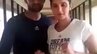 Sania Mirza and Shoaib Malik celebrating with the whole cricket team......