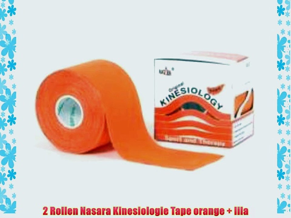 2 Rollen Nasara Kinesiologie Tape orange   lila