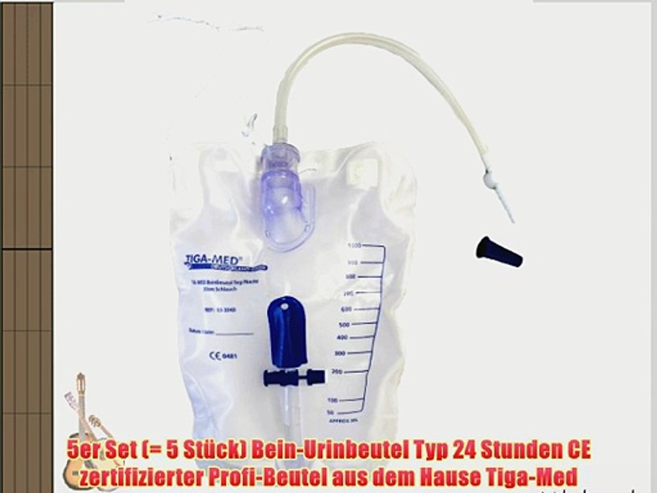 Urinbeutel bein-urinbeutel 5er set (= 5 st?ck) schlauchl?nge 30cm profi beutel innenseite vlies-soft