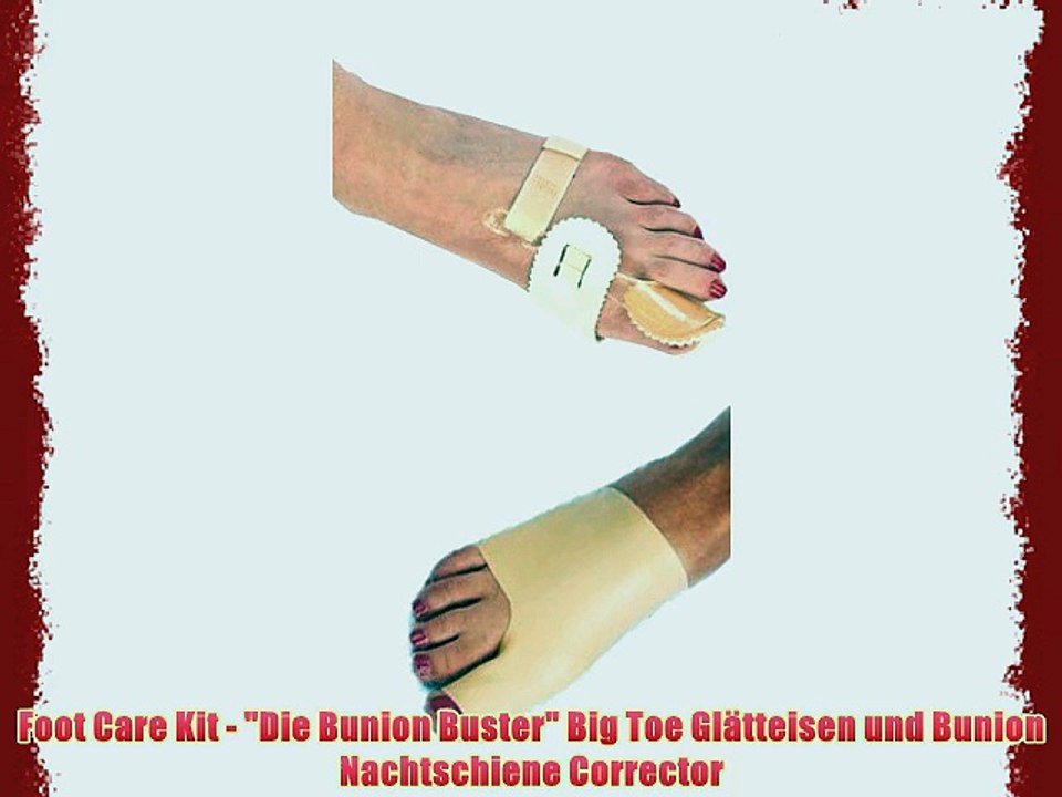 Foot Care Kit - Die Bunion Buster Big Toe Gl?tteisen und Bunion Nachtschiene Corrector