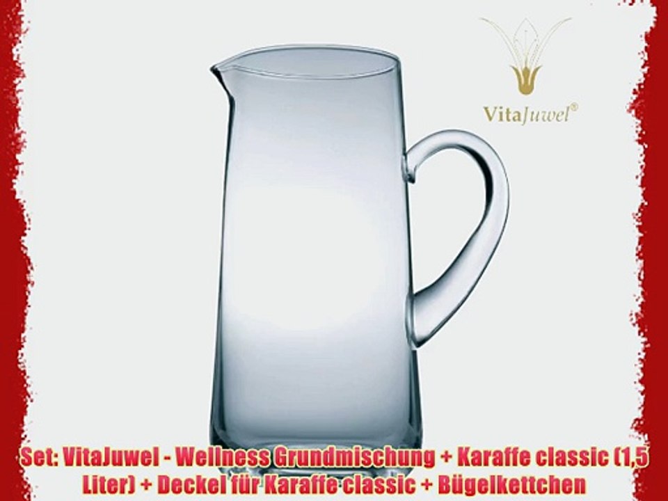 Set: VitaJuwel - Wellness Grundmischung   Karaffe classic (15 Liter)   Deckel f?r Karaffe classic