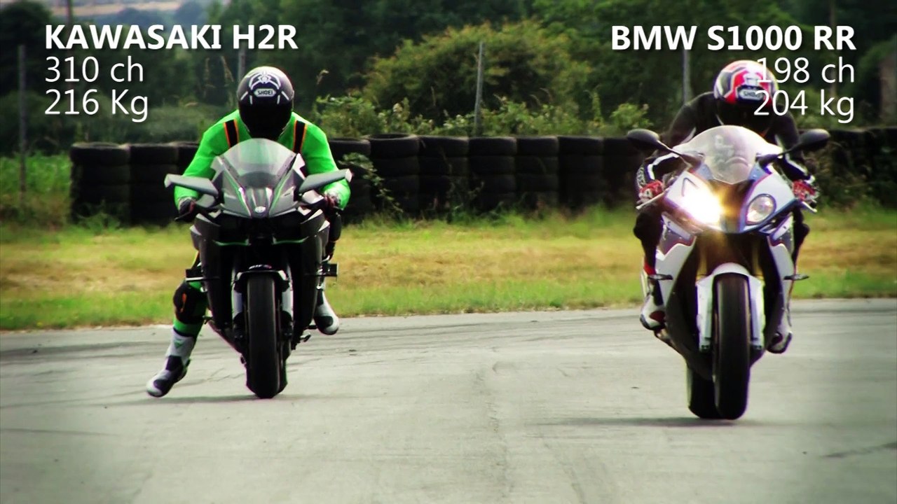 Test d'accélération : Kawasaki H2R vs BMW S1000RR