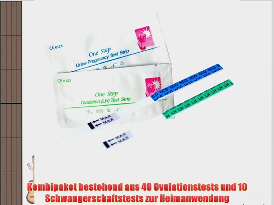40 Ovulationstests (10mlE/ml) und 10 Schwangerschaftstests (10mlE/ml)