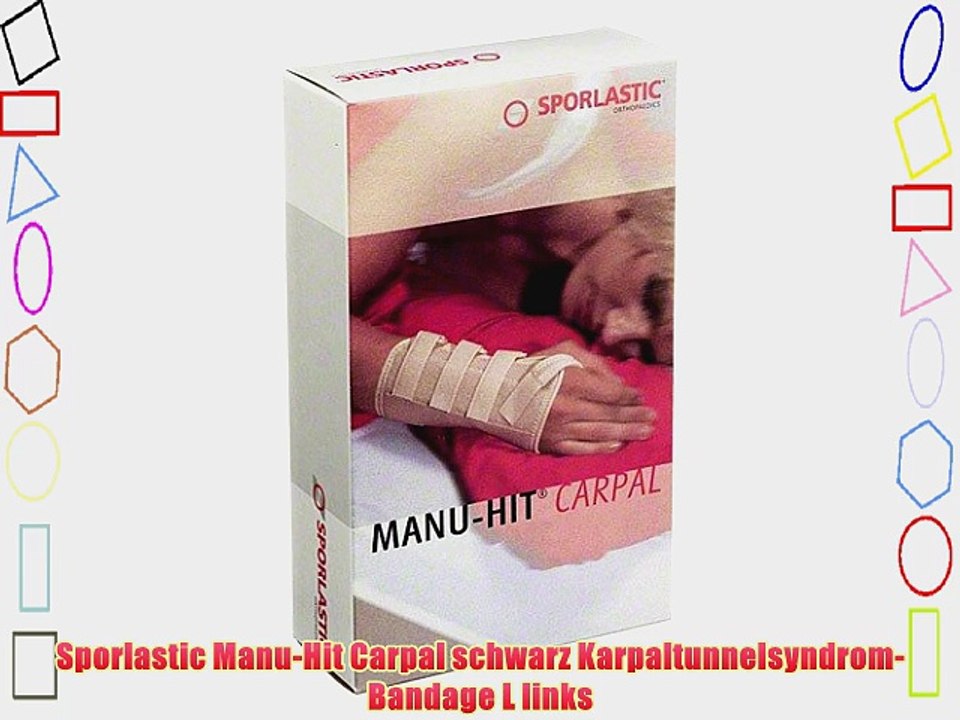Sporlastic Manu-Hit Carpal schwarz Karpaltunnelsyndrom-Bandage L links