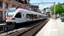 Montreux - ETR 610 - GoldenPass Panoramic - S-Bahn (RER) Léman (FLIRT-Züge, RABe 523) - Stadtbilder