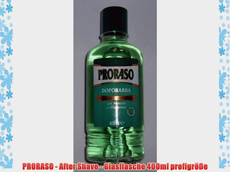 PRORASO - After Shave - Glasflasche 400ml profigr??e - video ...