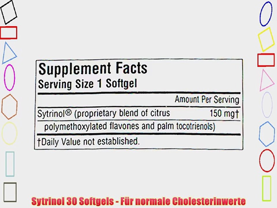 Sytrinol 30 Softgels - F?r normale Cholesterinwerte