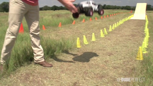 Guys play bowling and fish with RC cars and boats! - RC Battle Dude Perfect
