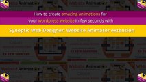 Synoptic Web Designer: Website Animator extension: Animate website in 1 minute