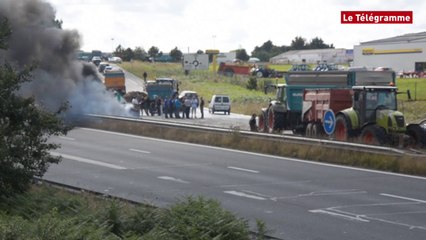 RN12. La bretelle de Saint-Eloi bloquée