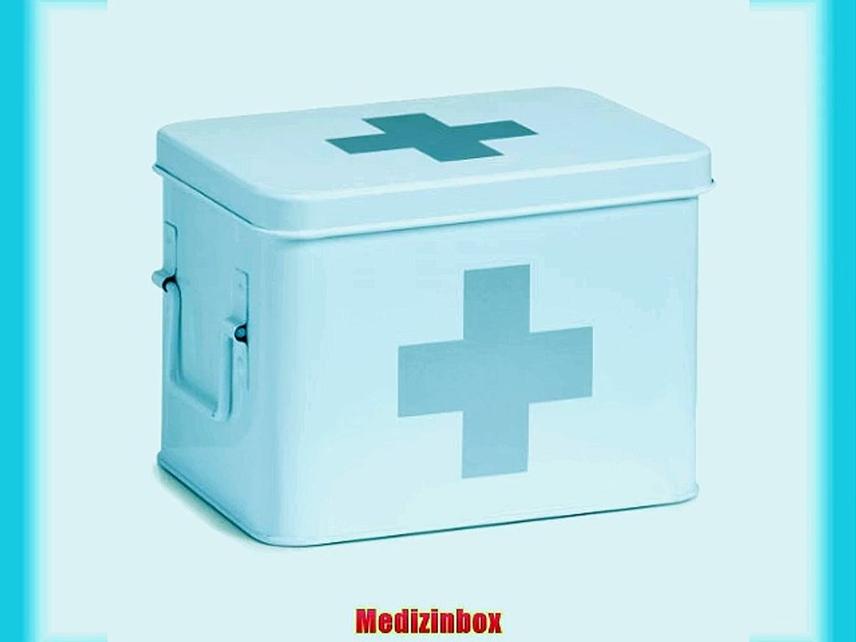 Zeller 18118 Medizin-box  Metall / M 21.5 x 16 x 16 cm wei?
