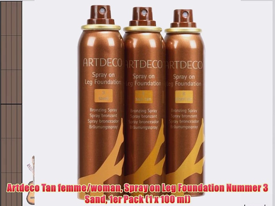 Artdeco Tan femme/woman Spray on Leg Foundation Nummer 3 Sand 1er Pack (1 x 100 ml)