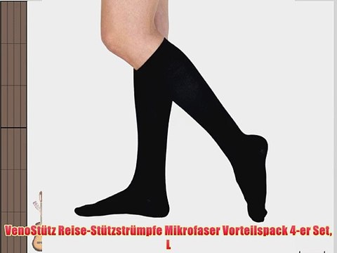 VenoSt?tz Reise-St?tzstr?mpfe Mikrofaser Vorteilspack 4-er Set L