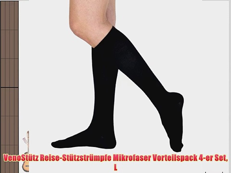 VenoSt?tz Reise-St?tzstr?mpfe Mikrofaser Vorteilspack 4-er Set L