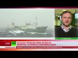 Russian trawler with 130+ aboard sinks in Sea of Okhotsk