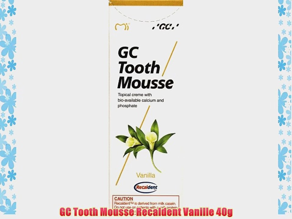 Gc tooth mousse recaldent vanille 40g