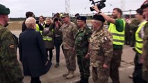 Sabre Strike - 2015-President D. Grybauskaite , tanks  Abrams,  armored Stryker, military aviation